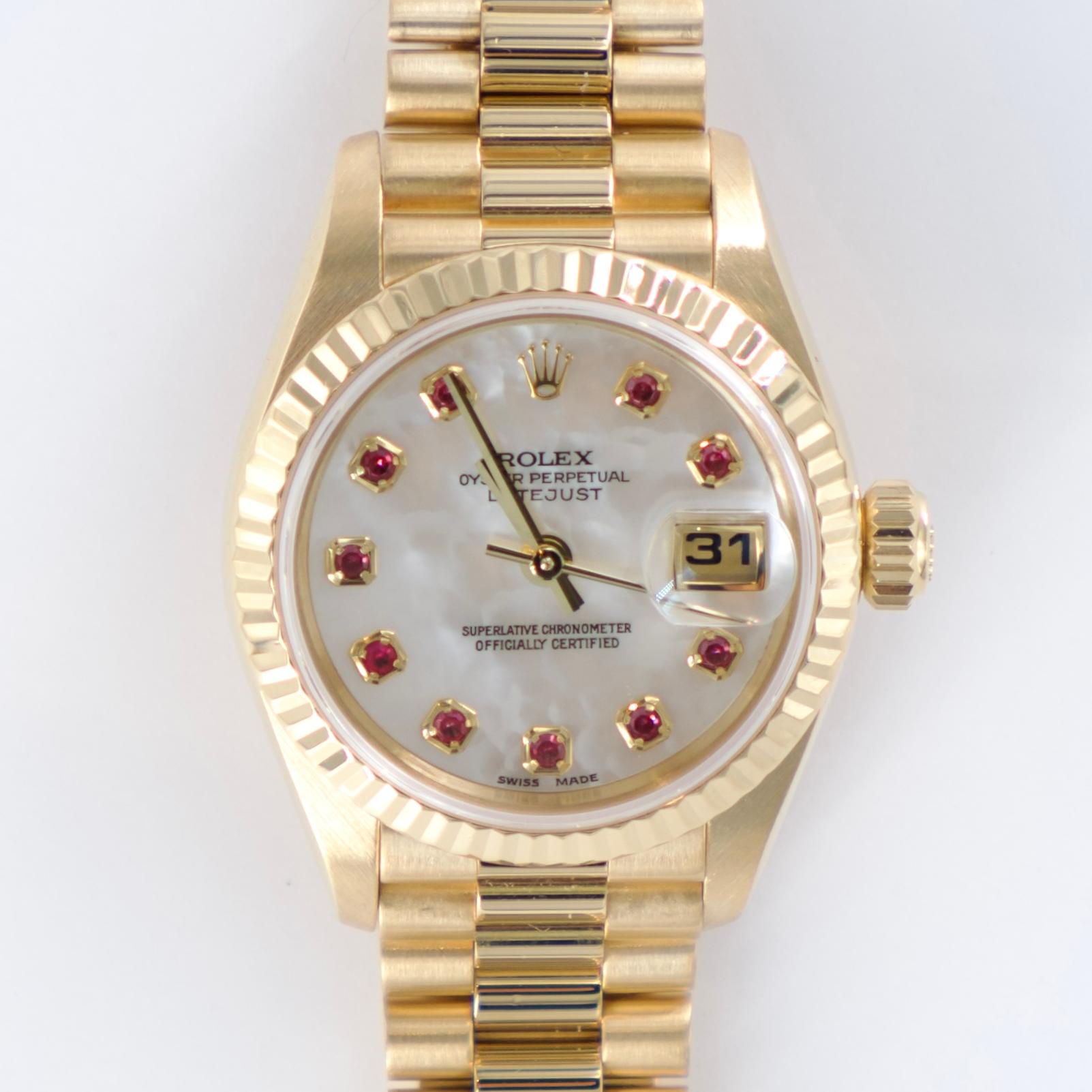 デイトジャスト（Datejust）　Ref.79178NGR　　　　シェル10Pルビー　　保証書付　2001年　KRS764