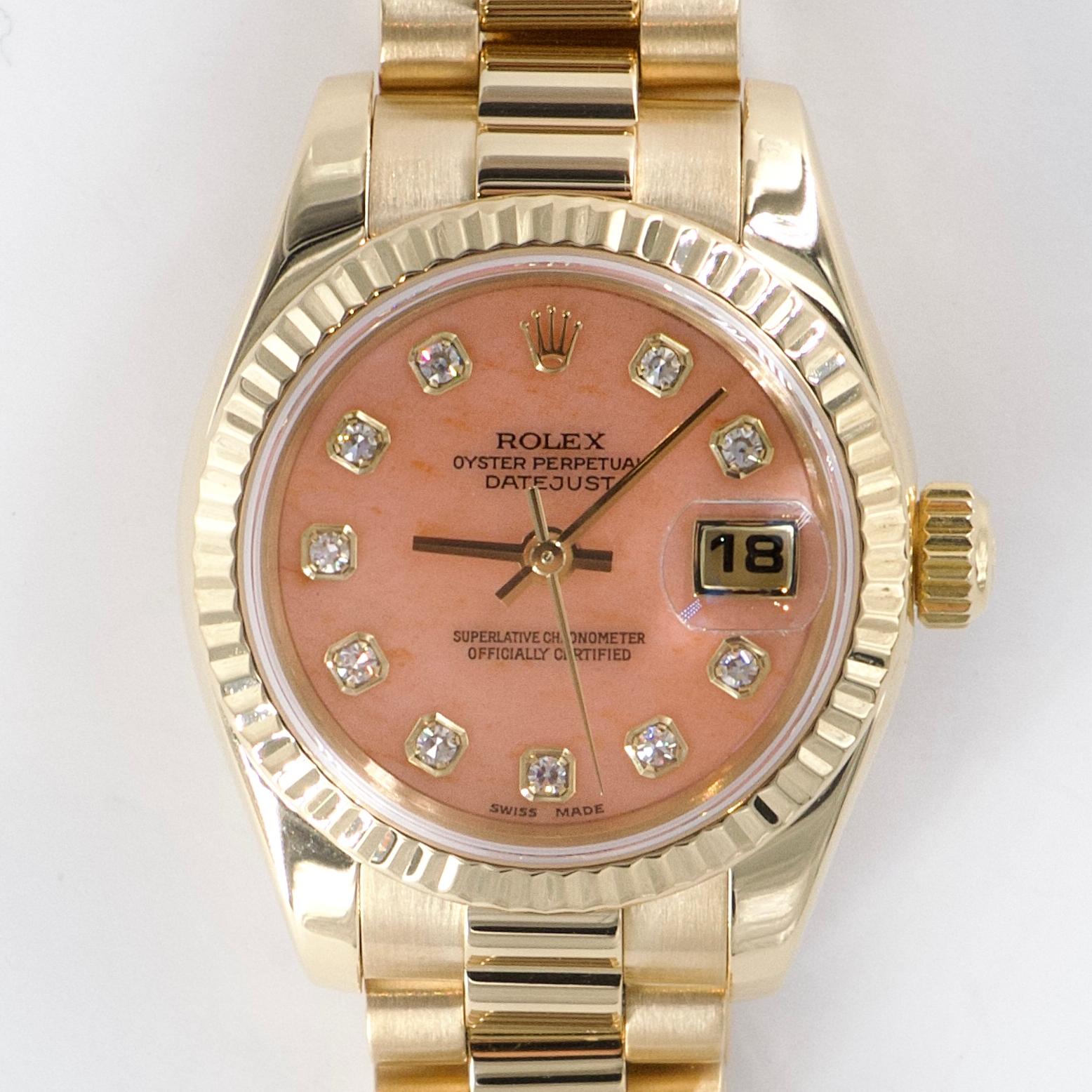 デイトジャスト（Datejust）　Ref.179178OPG　　　ピンクオパール　メーカー保証書、メーカーサービス保証書付　2003年　KRS784