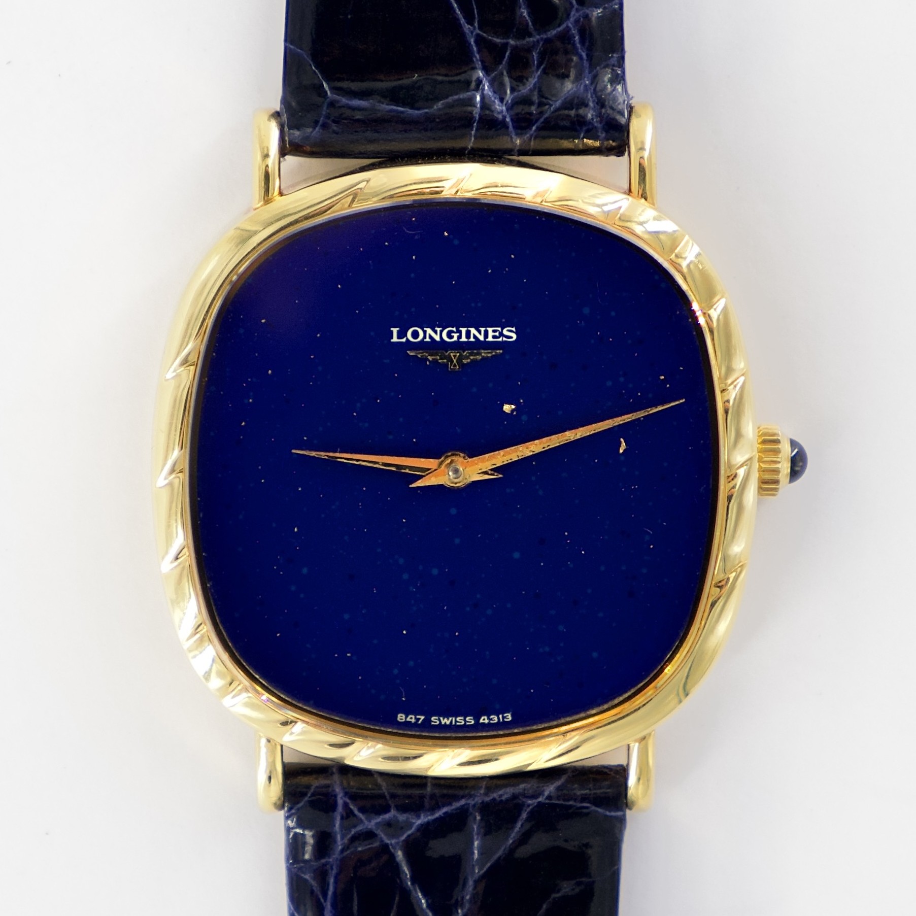 ロンジン（LONGINES）　クッション　Ref.847-4313　ラピスラズリ文字盤　手巻き　KRS959