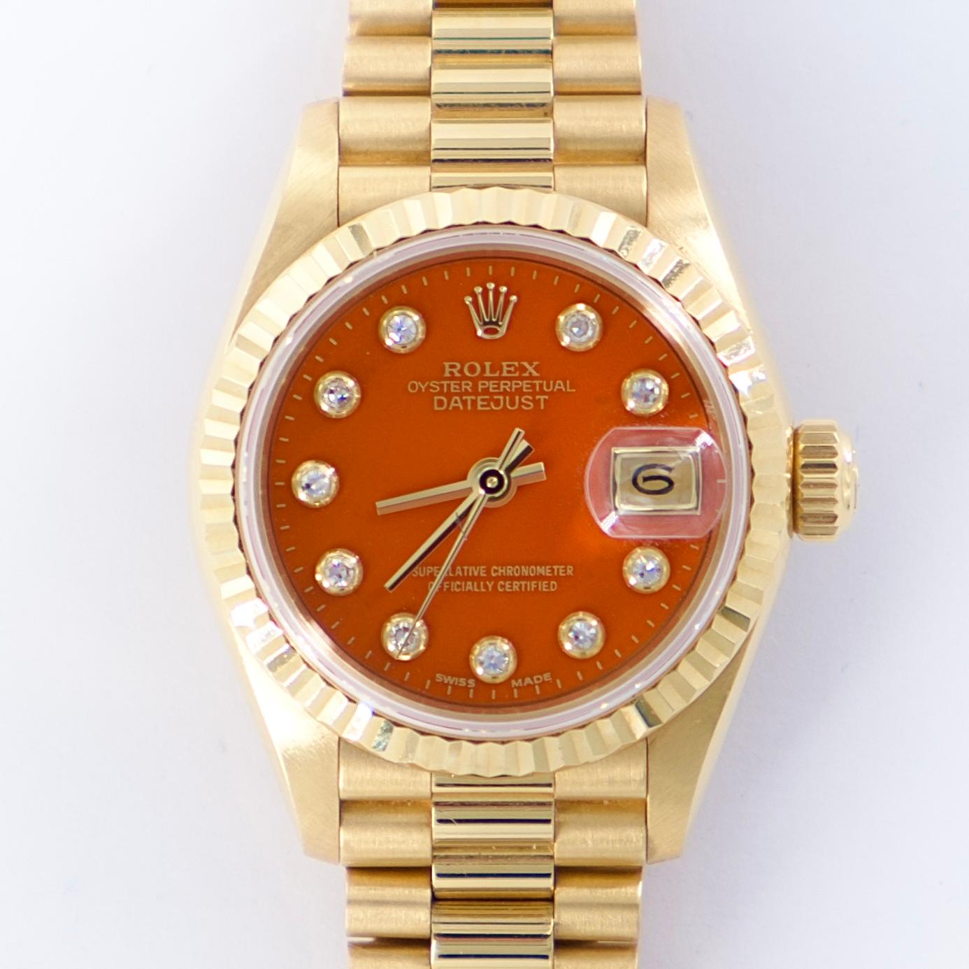 デイトジャスト（Datejust）　Ref.69178G　　カーネリアン10P文字盤　メーカー保証書付　1988年　自動巻　KRS582