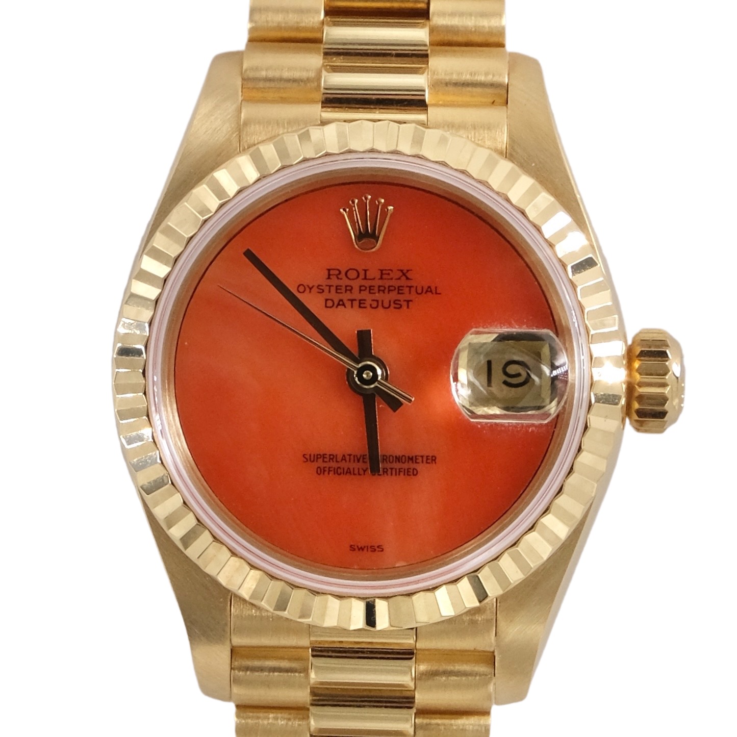 デイトジャスト（Datejust）　Ref.69178　　コーラル文字盤　メーカー保証書、メーカーサービス保証書付　1993年　自動巻　KRS541