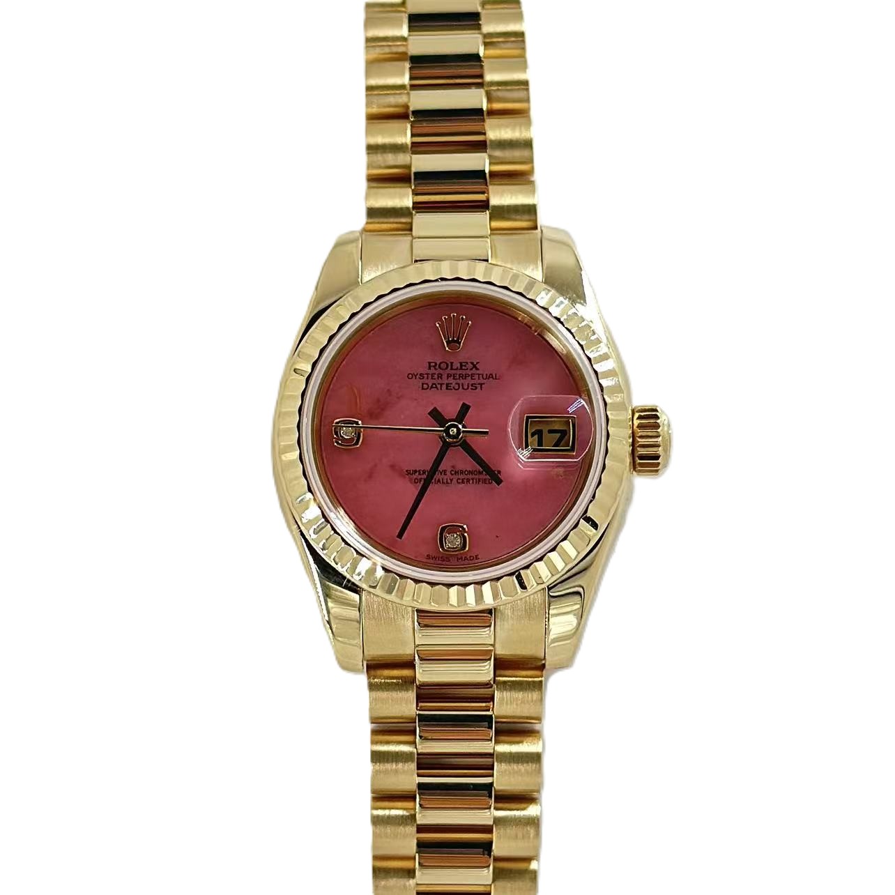 デイトジャスト（Datejust）　Ref.179178 2BR　ピンクジャスパー69ダイヤ文字盤　メーカー保証書、メーカーサービス保証書付　2001年　自動巻　KRS1557