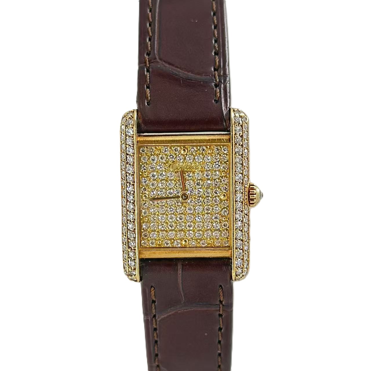 タンクルイ（Tank Louis）　パヴェダイヤ文字盤（PAVE Diamond Dial）　Ref.66013　クォーツ　KRS1596
