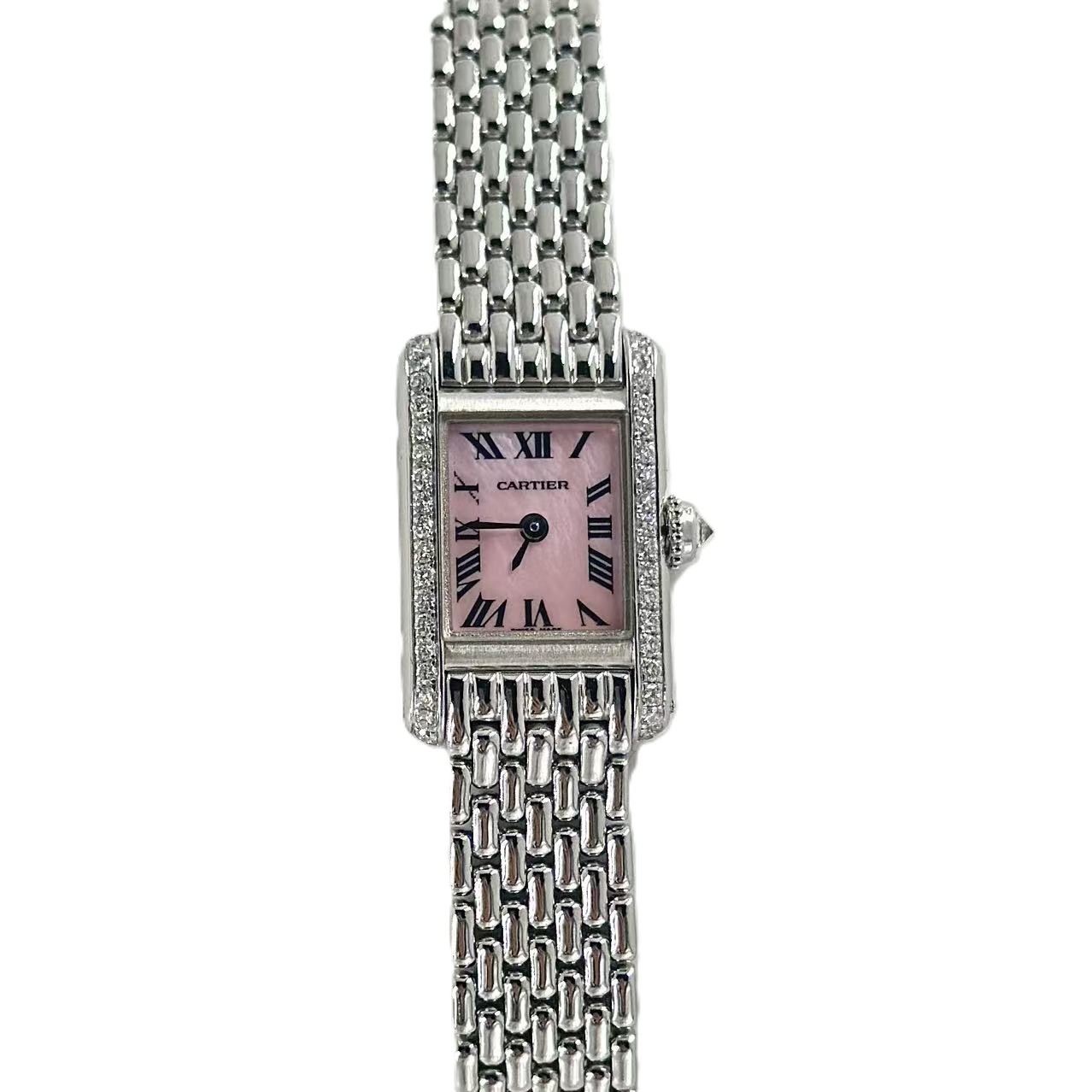 ミニタンク（MINI Tank）　ピンクシェル文字盤　Ref.WB2031U3（1371）　メーカー保証書、メーカー修理明細、箱付　クォーツ　KRS1604