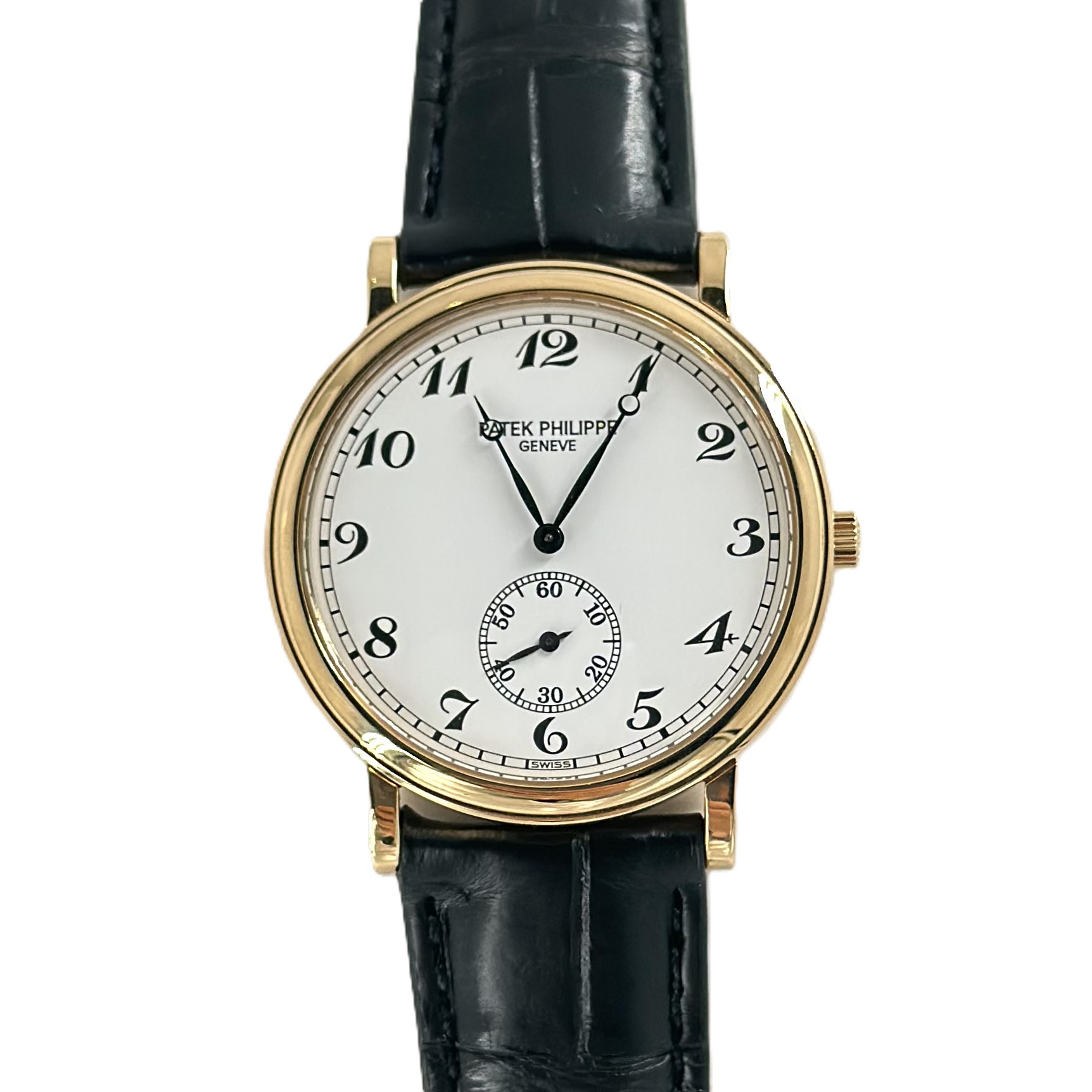 カラトラバ（Calatrava） 白+ブレゲインデックス/針（White Breguet Numerals）　Ref.5022J-013　メーカー保証書、箱付　手巻き　KRS1610