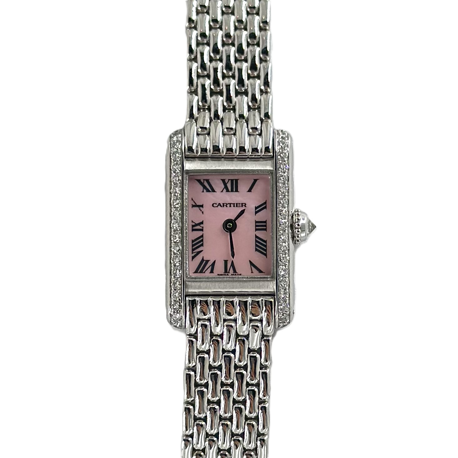 ミニタンク（MINI Tank）　ピンクシェル文字盤　Ref.WB2031U3（1371）　メーカー保証書、箱付　2000年　クォーツ　KRS1621