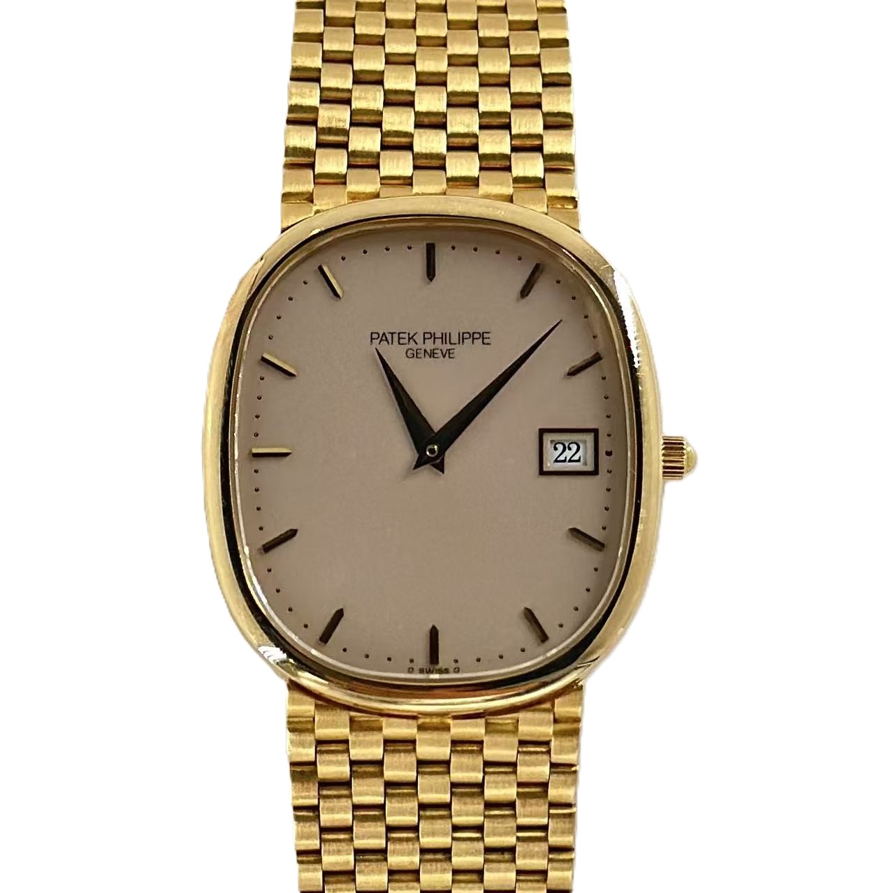 ゴールデンエリプス（Golden Ellipse）　　アイボリー文字盤　Ref.3747/001J　メーカー保証書付　1989年　クォーツ　KRS1627