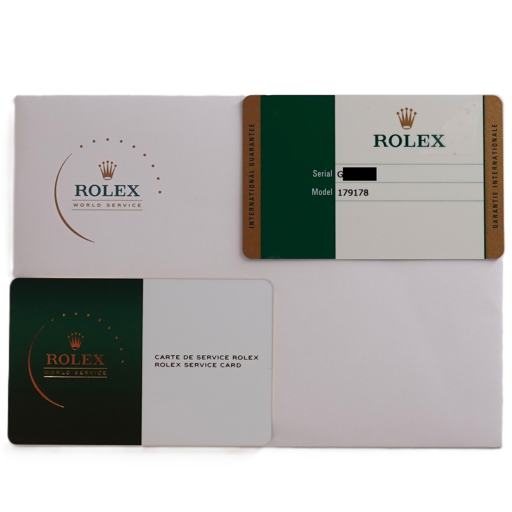 デイトジャスト（Datejust）　オニキス69ダイヤ文字盤（Onyx）　Ref.179178 2BR　メーカー保証書、国際サービス保証書付　自動巻　KRS1570