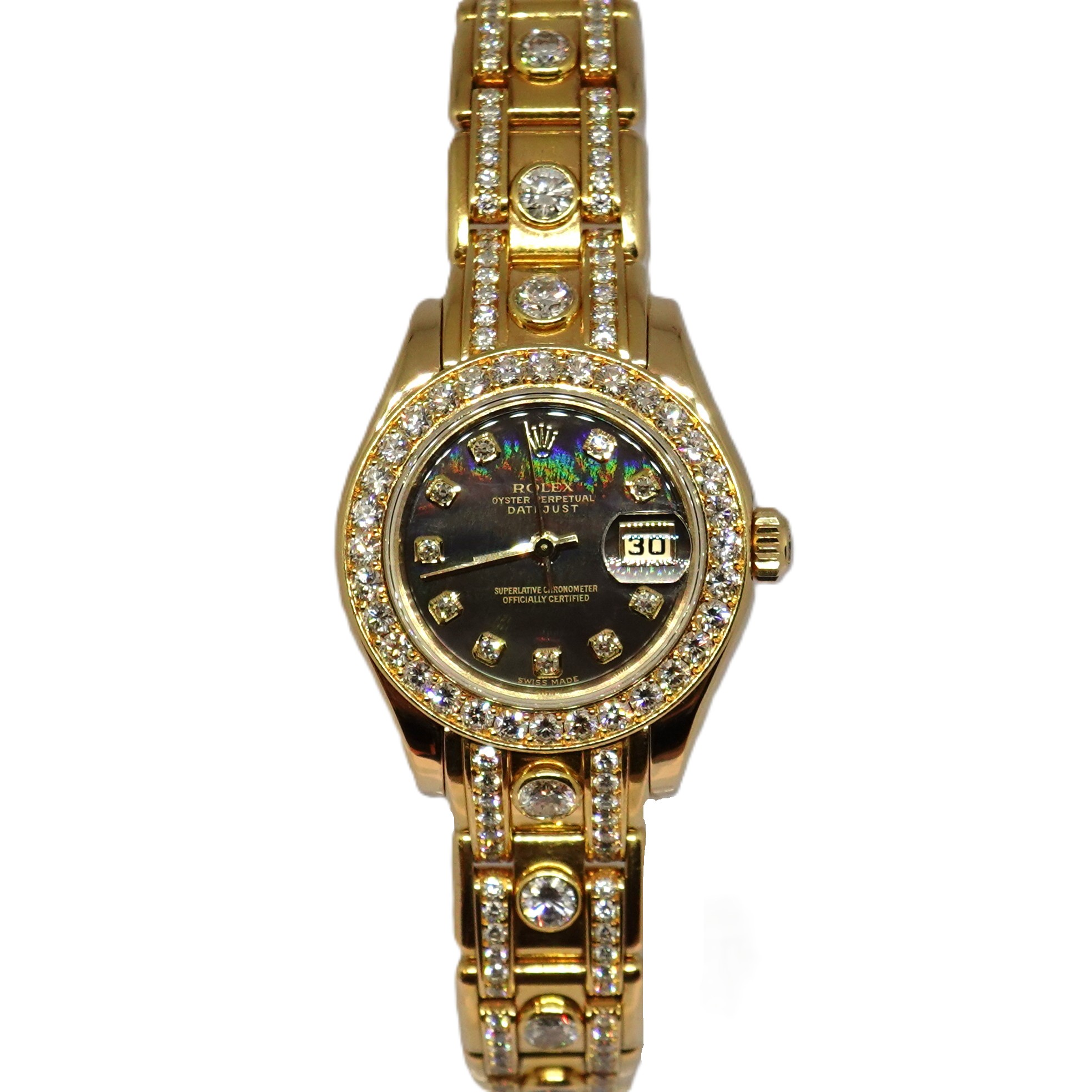 デイトジャスト（Datejust）　パールマスター（Pearl Master）　黒シェル10P文字盤（Black MOP）　Ref.69298NG　国際サービス保証書付　自動巻　KRS1776