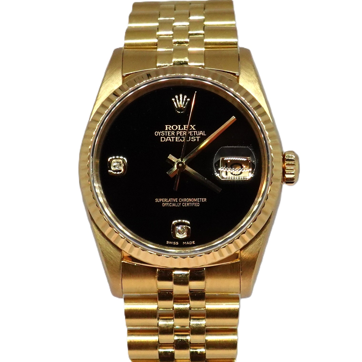 デイトジャスト（Datejust） オニキス69時ダイヤ文字盤（Onyx）　Ref.16238 2BR　メーカー保証書付　自動巻　KRS1755