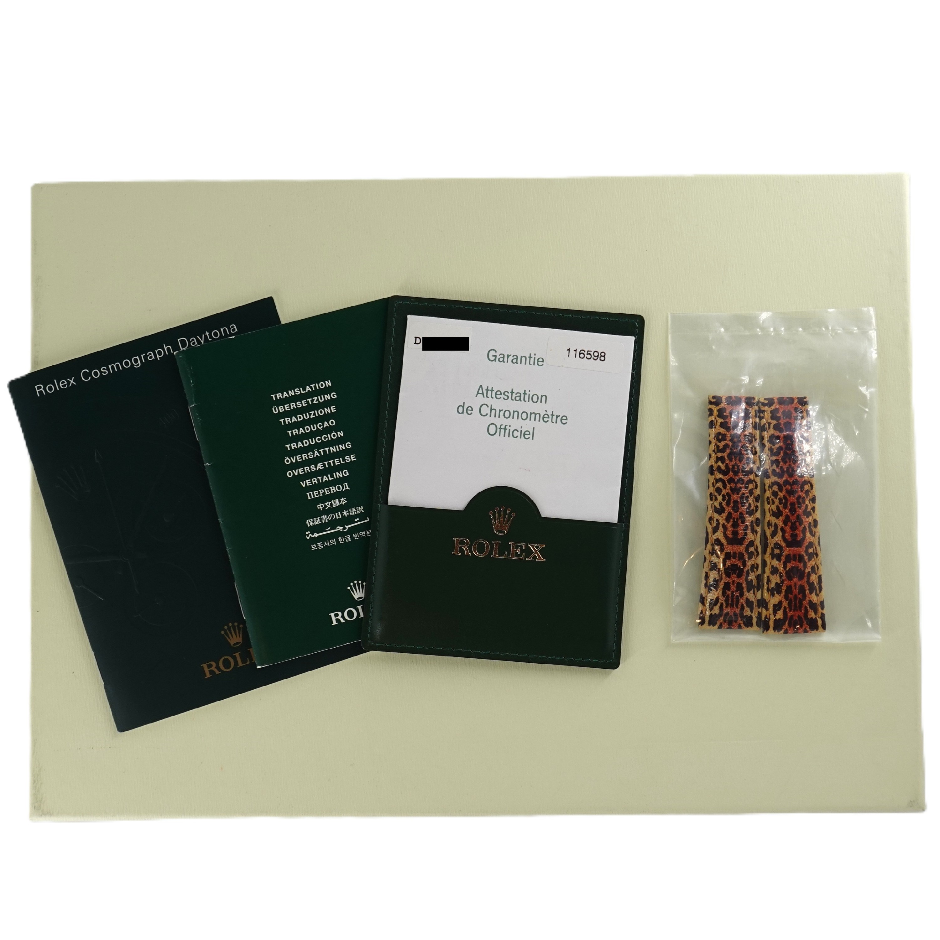 デイトナ（DAYTONA）　レパード（Leopard）　Ref.116598SACO　メーカー保証書、箱付　自動巻　KRS1731