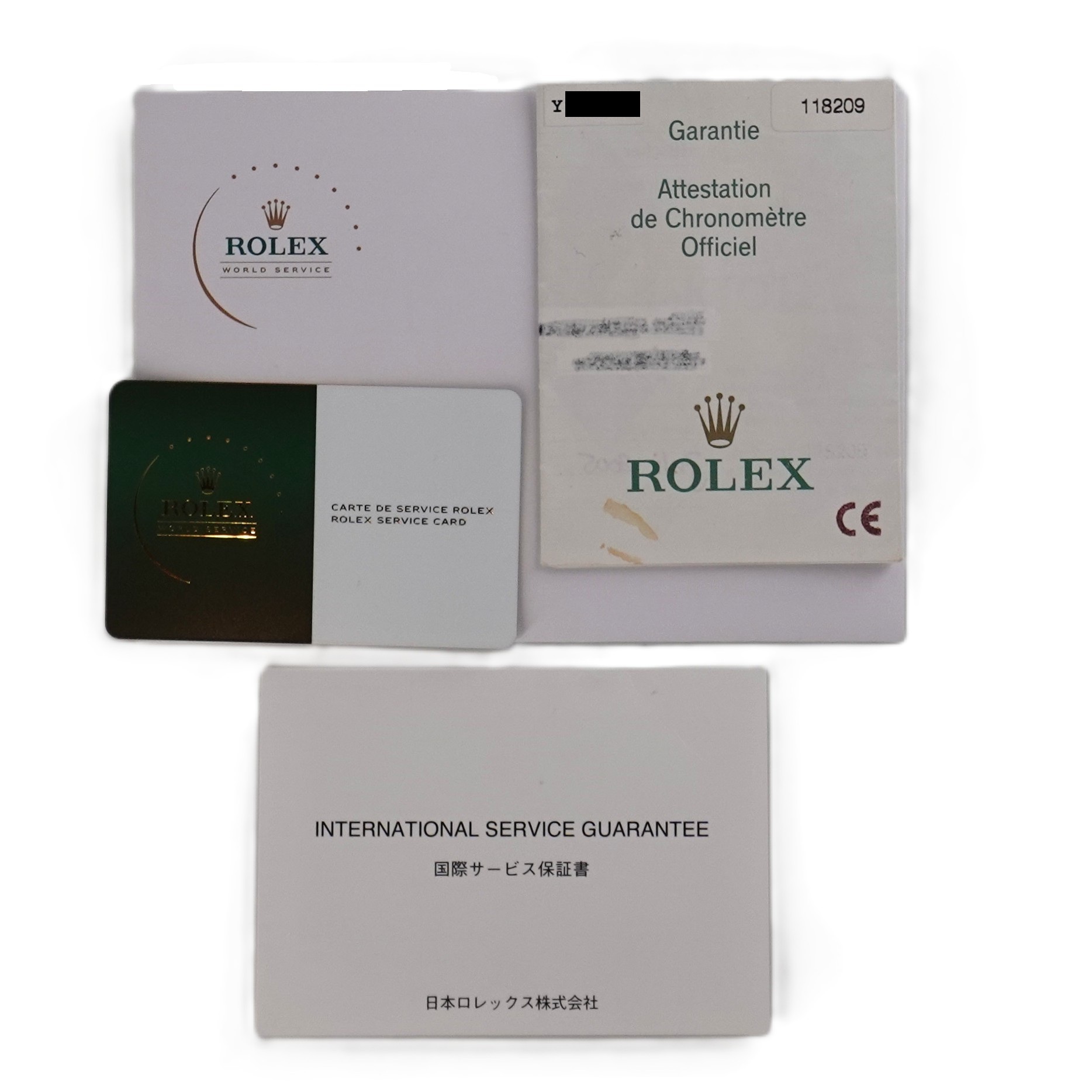 デイデイト（Day-Date）　チェリーピンク文字盤（Cherry Pink）　Ref.118209　メーカー保証書、国際サービス保証書付　自動巻　KRS1782