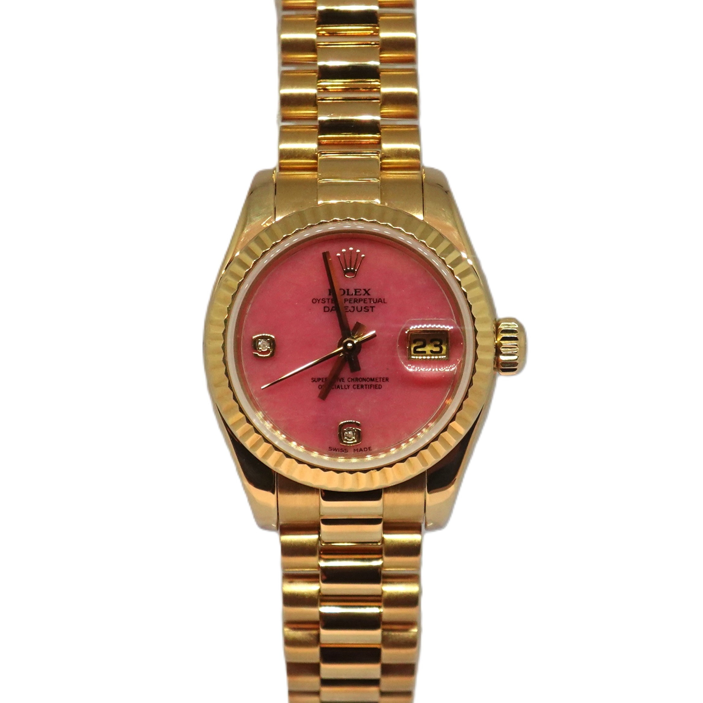 デイトジャスト（Datejust）　ピンクジャスパー69時ダイヤ（Pink Jasper)　Ref.179178 2BR　メーカー保証書、国際サービス保証書付　自動巻　KRS1931