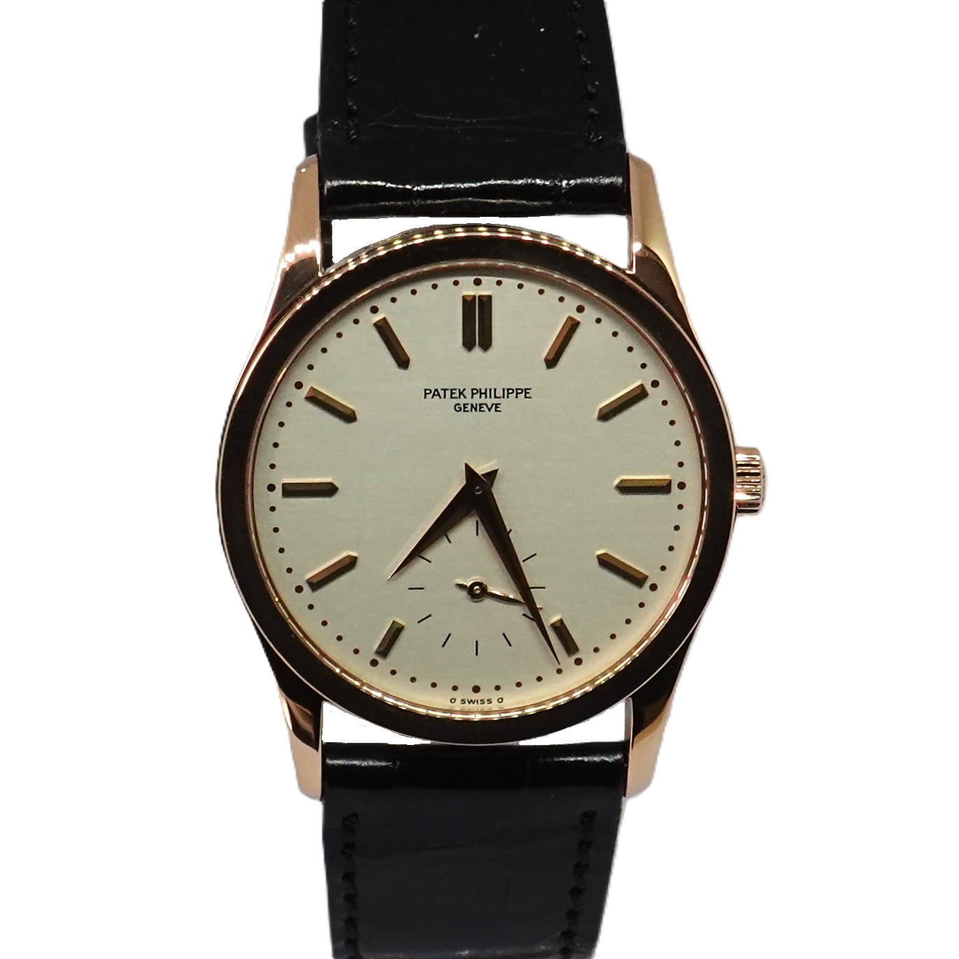 カラトラバ（Calatrava）　シルバー文字盤　Ref.3796R-013　メーカー保証書、箱　手巻き　KRS1914