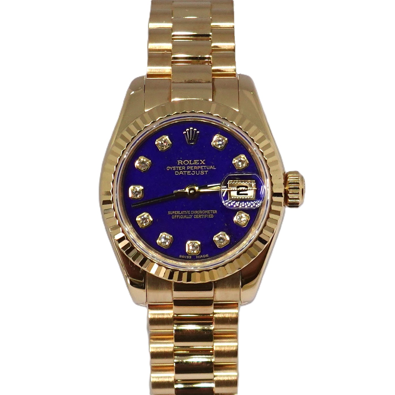 デイトジャスト（Datejust）　ラピスラズリ10P文字盤（Lapis Lazuli)　Ref.179178G　メーカー保証書、国際サービス保証書付　自動巻　KRS1920