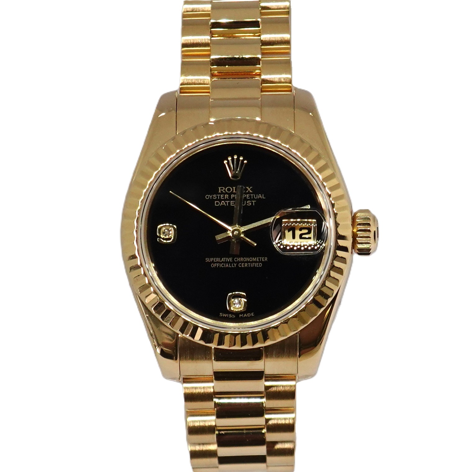 デイトジャスト（Datejust）　オニキス69ダイヤ文字盤（Onyx）　Ref.179178 2BR　メーカー保証書、国際サービス保証書付　自動巻　KRS1906