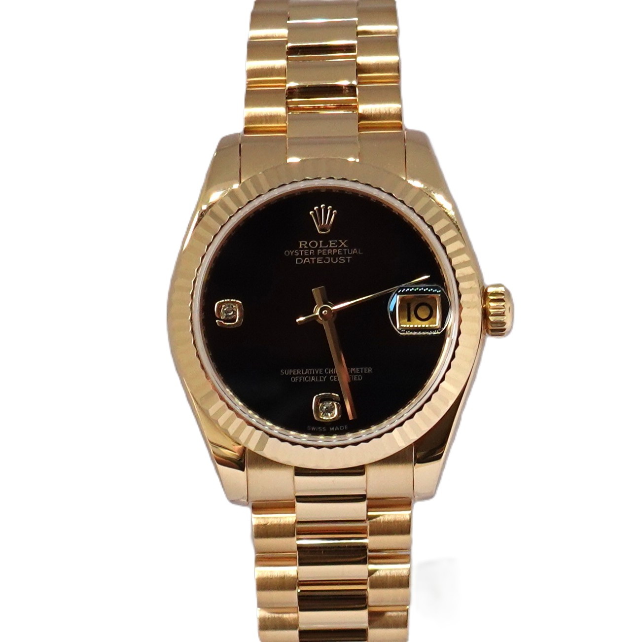 デイトジャスト（Datejust）　オニキス69ダイヤ文字盤（Onyx）　Ref.178278 2BR　メーカー保証書、国際サービス保証書付　自動巻　KRS1947